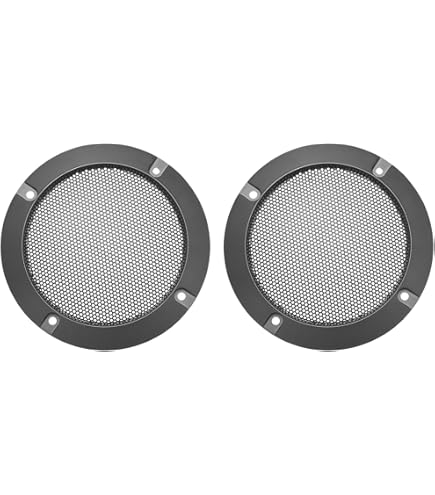 2 Griglie Protettive Per Altoparlanti 15,2 Cm – A Nido D'ape, Argento, Con Viti, Diametro 170mm