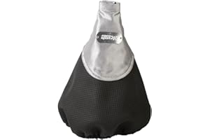 Sumex BOT5700 Universal Natural Leather Gear Lever Gaiter - Black/ Silver