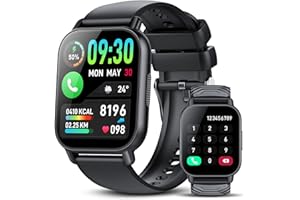 WeurGhy Reloj Inteligente Hombre Mujer con Llamadas, 1.85'' Smartwatch, Monitor de Ritmo Cardíaco y Sueño, 112 Modos Deportivos, IP68 Impermeable Pulsera Actividad para Android, iOS