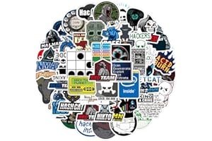 LYLSDSB Lot de 50 autocollants Hacker - Cadeau pour adolescents, enfants et adultes - En vinyle - Pour ordinateur portable, voiture, bagage, skateboard, bouteille d'eau, téléphone, guitare, moto