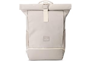 Johnny Urban Rucksack Damen & Herren Beige - Allen Medium - Rolltop Mit Laptopfach für Uni Fahrrad Business - 15L - Nachhaltig - Wasserabweisend