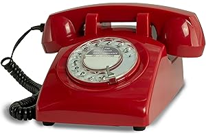 OPIS TECHNOLOGY Telefon w stylu retro, Logo: Opis, czerwony