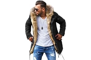 Rello & Reese Winter Parka mit Fell-Imitat Jacke Mantel E-7250
