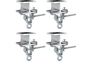 Supaway Pack of 4 I-Beam Hanger Steel Carrier Clamp Punch Bag Accessories Heavy Duty Steel Perforated Bag Hanger Punch Bag Hanger for Beams Adjustable from 63 mm to 220 mm Holds 204 kg Gravity Stand