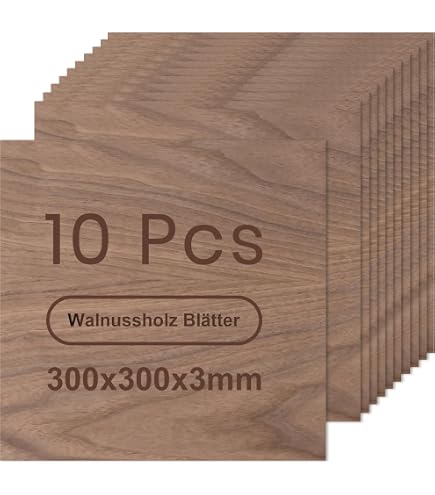 IKIER 6 Stck Gummibaum Sperrholzplatte, 300x300x3mm Bastelholz Platten  Balsaholzplatten, Dnnes Naturholz fr Laserprojekte, Basteln, Hobby,  Modellbau : Amazon.de: Baumarkt