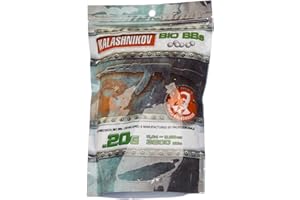Sachet DE 3200 Billes Bio DEGRADABLES Blanches DE 0,20G Kalashnikov 123600 Airsoft