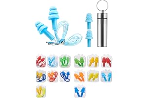 LAOYE 12 par zatyczek do uszu z redukcją szumów do snu zatyczki do uszu silikonowe SNR 31 DB z 1 pudełkiem ze stali nierdzewnej