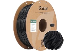 eSUN Filamento PETG 1.75 mm 1KG para Impresora 3D Alta Dureza PETG Negro | PETG Basic Carrete de 1KG (2.2 LBS) Filamento de Impresión 3D para Impresoras 3D