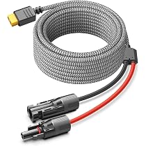 AYECEHI Solar To XT60 Female Connector Cable 12AWG Solar Power Adapter To XT60 Extension Cable For Solar Panel RV Portable Power Station Battery Solar Generator