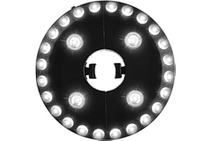 SANON Sonnenschirm Beleuchtung, 3 Stufige Helligkeit LED Sonnenschirmlampe, Batteriebetriebene Tischschirme Camping Pole Licht für Garten Veranda Terrasse Innengebrauch