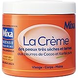 Mixa Intensif Peaux Sèches - La Crème des Peaux Très Sèches et Ternes - Multi Usages Visage, Corps, Mains, Pieds - Nourrit 48