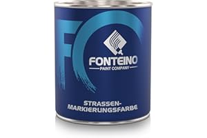Fonteino Straßenmarkierungsfarbe Bodenmarkierung Parkplatzmarkierung Straßenmarkierung - Rapsgelb 750ml