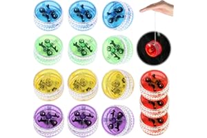 SKIKHN Pack of 15 LED Light YoYo, Plastic Responsive Yoyo, JoJo Luminous for Beginners and Children, Reactive Ball Bearing JoJo for Birthday Party, Guest Gift, Party Bag, Classroom Prices