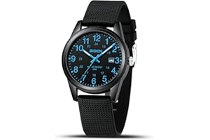 LN LENQIN Reloj Hombre Reloj de Cuarzo Analógico para Hombre Reloj Resistente al Agua 30M Relojes de Pulsera para Hombre Casuales de Negocios de Moda con Fecha Banda de Silicona Luminosa