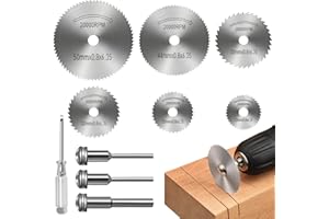 shengbenhao High Speed Steel Blades for Rotary Tool, Disc Drill, Miniature Circular Saw Blades for Cutting Wood, Plastic and Metal (One Screwdriver)