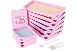 ARTDOT 10 Piezas Cuadro de Diamantes Bandeja para Adultos de Apilable e Entrelazado, con Diamond Painting Accesorios, Adecuado para Pintura de Diamante (Rosa-10 Piezas)