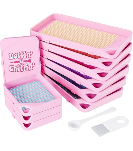 Cire Forte Adhérence ARTDOT Pour Diamond Painting - Boîte Métal Coulissante Anti-Poussière (Rose)
