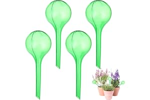 LOCOLO 4-Count Large Watering Globes, 10.4 x 3.1 Inch Plant Watering Globes Automatic Imitation Glass Watering Bulbs Houseplant Plant Pot Bulbs, PVC Self Watering Irrigation Drippers for Garden