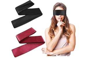 PRASACCO Satynowa maska na oczy, mi?kka maska do spania, regulowana os?ona oczu, opaska na oczy, podró?na, drzemka, noc, maska na oczy, wygodna opaska na oczy, dla kobiet, m??czyzn, doros?ych, par, 2 szt