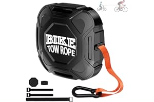 LEVVUE Abschleppseil Fahrrad Kinder, 2.5M Metallschnalle Fahrrad Abschleppseil Eltern Kind Zugseil Tragfähigkeit 120kg, Tragbar und Universell Passend Abschlepp Seil für Kinder MTB Bike