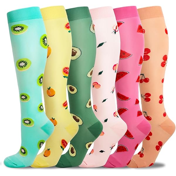 3 Pairs Compression Socks 15-20 MmHg For Women & Men - Support For Nurses, Running, Hiking