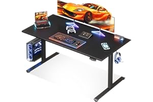 ‎OFFIGO OffiGo Höhenverstellbarer Schreibtisch, 160 cm Elektrischer Schreibtisch, Ergonomischer Tisch mit Memory-Funktion, Gaming Tisch Höhenverstellbar, Moderner Computertisch für Zuhause und Büro, Schwarz
