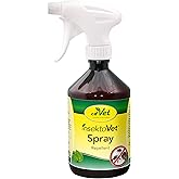 cdVet Naturprodukte insektoVet Spray 500ml - Hund - Katze - Schutz vor Flöhen, Insekten,Fliegen,Milben,Haarlingen und Zecken 