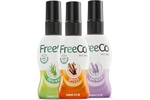 FREECÔ Freeco Before-you-go Toilet Spray | Stops Odor Before it Starts with Essential Oils | Ideal for Home, Office, Public Spaces & Travel | Variety 3-Pack 3x60ml: 1 Citrus, 1 Lavender, 1 Spice Scent