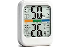 G.CATACC Termometro Ambiente Interno, Igrometro Digitale per Ambiente Misuratore di Umidità e Temperatura Interno per Casa, Asilo Nido, Terrario, Incubatrice, Serra