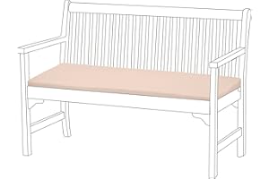 Gardenista 2 Seater Garden Bench Cushion 108x45 cm | Water Resistant Outdoor Cushions for Rattan Furniture | Soft and Comfortable Patio Furniture Bench Seat Pad | Durable & Easy to Clean (Stone)