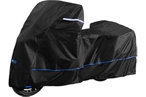 FENRIR 420D 230CM Telo di copertura per moto Coprimoto impermeabile per esterni resistente al calore compatibile con Tuareg660 Versys Super Adventure Vstrom Tracer9/7 TRK502X TRK702X R1250GS R1300GS