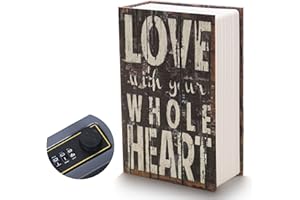 Buchtresor, Secret Book Sicher, Safe Box Buch, Safe Dose mit Sicherheit Zahlenschloss, Versteckte Tresor, Passwortsperre versteckte Geldkassette für Geld, Schmuck, Buch und Reisepass (LIEBE)