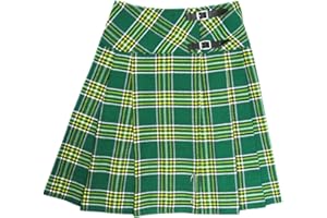 Tartanista Womens 23" (59cm) Irish Tartan Length Midi Kilt Skirt and Pin - 6-28