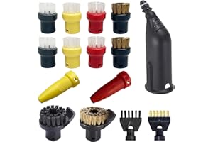 AVAENZO 15 Stück Zubehör für Kärcher Dampfreiniger Easyfix SC1 SC2 SC3 SC4 SC5 Rundbürstenset Düse Mundstück Dampfreiniger Ersatzteile, Dieses Zubehör wird nicht von Karcher hergestellt oder verkauft.