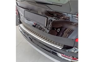 teileplus24 L604 Ladekantenschutz V2A Edelstahl kompatibel mit Volvo XC90 2 2015- Abkantung, Farbe:Silber gebürstet