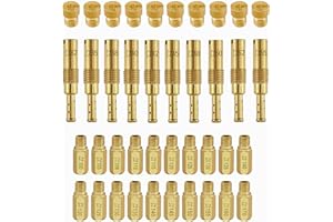 BSDYCL Carburetor Jet Kit Carburetor Jets Replacement Include 30 Pcs M5 Main Jets and 10 Pcs M6 Slow Pilot Jets Compatible with Keihin PWK OKO CVK KOSO PE PWM for Optimal Performance and Precision Tuning