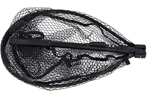 Epuisette à Main en Alliage d'aluminium, Portable, Filet de Pêche Flottant, Noir, plplaaoo