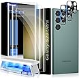 Mowei [3+2 Pack for Galaxy S23 Ultra Screen Protector [Fully Support Fingerprint & S Pen] 3X 3D Curved Tempered Glass & 2X Camera Lens Protector for Samsung S23 Ultra 5G