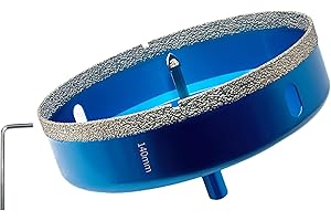 Teronbeta Punte per Trapano Diamantate 140mm con Punte Guida di Centraggio, professionale Vacuum Brasato Sega a Tazza Diamantata per piastrelle, porcellana, vetro, marmo e ceramica