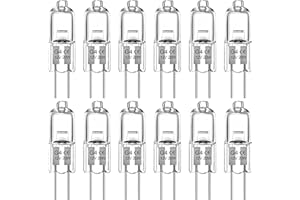 WinDerMo G4 Halogen Leuchtmittel 20W, Halogen 12V 20W 12 Stück, Kapsel 2 Pin Glühbirne, G4 Halogenlampen Warmweiß 2700K Dimmbar für Dunstabzugshaube, Schrank, Tischlampen, Deckenleuchten