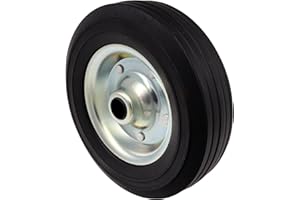 TRAILER PARTS4U Roue de rechange en caoutchouc plein 200 x 60 mm pour remorque - Roue jockey - En acier galvanisé - Convient pour Winterhoff, Alko Knott, etc.