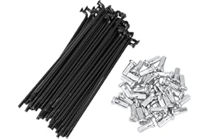 VekAuto 36 Set 12G Bicycle Spokes 94mm Bike Wheel Spokes 45 Steel Black