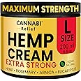 Hemp Cream Extra Strong 200 ML - High Strength Fast Absorption Formula - Gel for Massaging Muscles & Joints, Lower Back, Knees, Neck, Shoulders - Hemp Oil, Arnica, Menthol, Rosemary, Calendula