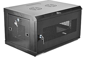 Anman 6U Wall Mount Data Cabinet 20.5-inch Switch Depth for Home, Office, server rack, network cabinet, Server Room Computer Equipment Rackmount Network Equipment Cabinet Safe and Rugged Carbon Steel