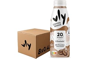‎VLY vly Coffee 400 ml Bottle - Vegan Coffee Drink + 20 g Protein without Added Sugar | Protein Rich & Low Calorie from Plant Protein Coffee Drink Milk Alternative Protein Drink