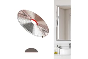 JUNART PVC Baguette de Finition, Moulure Murale, Bande Décorative Flexible pour Murs, Plafonds, Sols, Armoires, Carrelages, Miroirs(600cm,Argent)