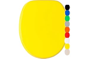 Sanilo Sedile WC, grande scelta di belli copriwater uni, da legno robusto e di alta qualità (Giallo)