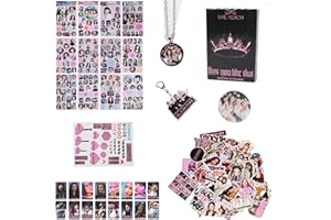 Newtic 151pcs Coffret Cadeau Fans de Blackpink, Personal Blackpink Coffret Cadeau, Blackpink Merchandise Coffret Cadeau pour Blink, Carte Photo au Beurre Blackpink, Cartes Transparentes Blackpink