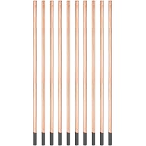 10 Pièces Charbons De Rabot Cuivrés 6x355 Mm - Électrodes Pour Rabot - Marque Uxcell