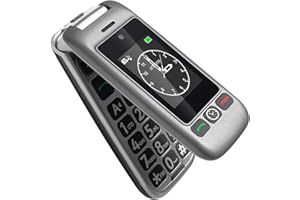 artfone G6 4G LTE Teléfono Móvil para Mayores丨Tapa y Teclas Grandes丨Teléfono móvil de Tapa para Mayores丨Doble Pantalla丨Llamada Rápida丨Base de Carga丨Cámara丨Botón SOS丨Batería 1300mAh丨Bluetooth丨FM - Gris